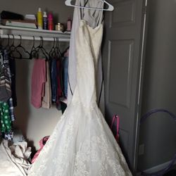 Enzonai Wedding Dress Mermaid/Trumpet style Size 18 