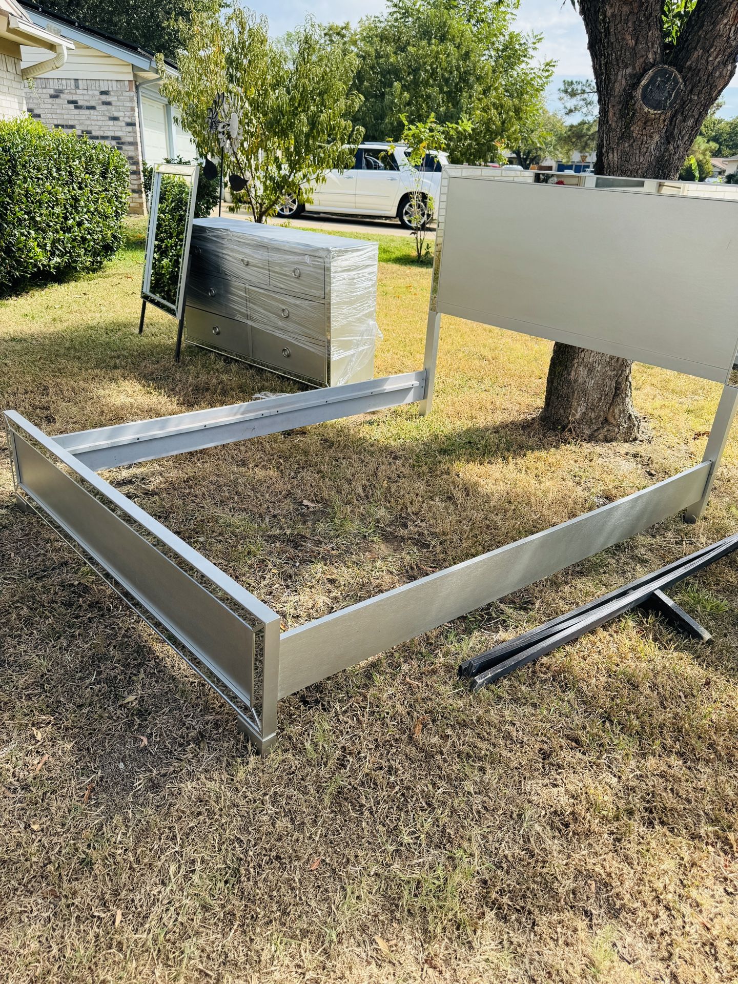 Bed Frame With Dresser