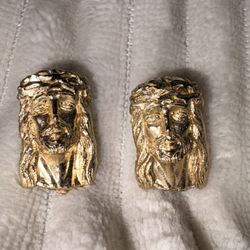 10k Jesus Piece Earrings 