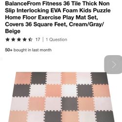 BalanceFrom Fitness Interlocking EVA Foam Kids Puzzle Home Floor Exercise Play Mat Set