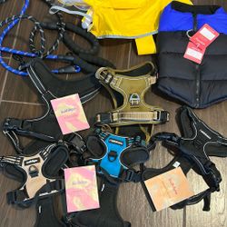 Multiple “NEW “ dog Harnesses & More