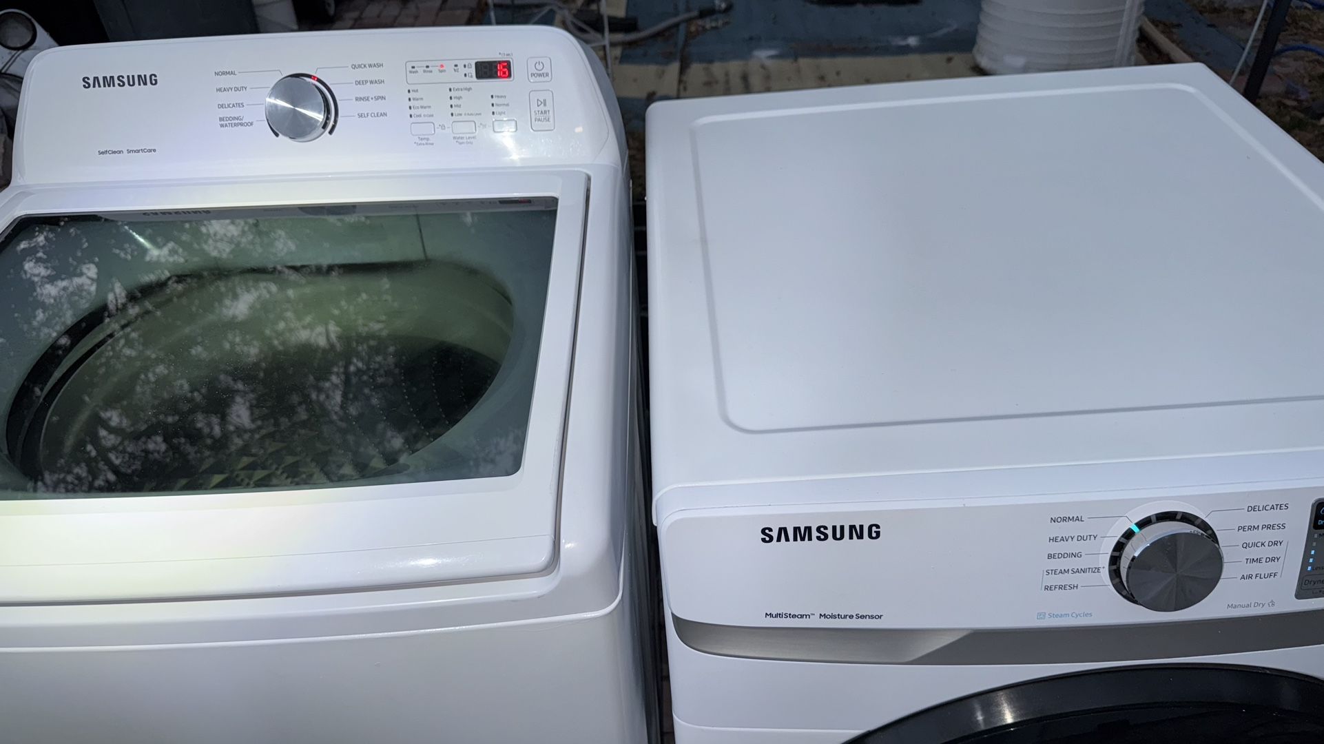Washer And Dryer Samsung Top Load 