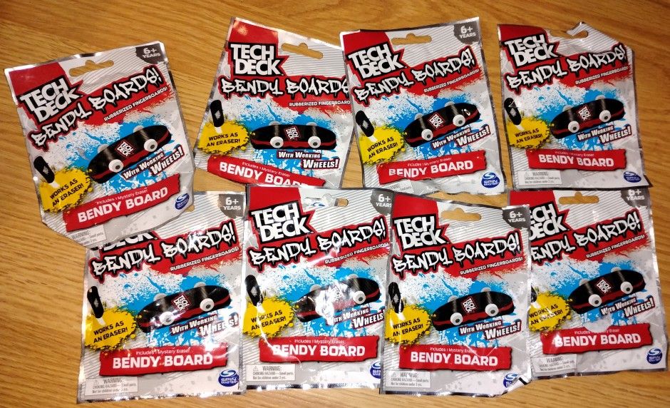 🛹 Lot Of 8 Tech Deck Bendy Board Blind Bags🛹