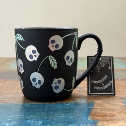 Cobwebs and Cauldrons Skull Cherries Mug