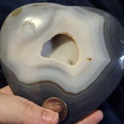 Large Druzy Agate Heart