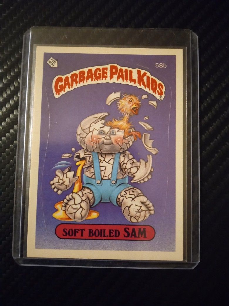 VTG 1985 GPK OS2 Soft Boiled Sam Glossy Back #58b Live Mike Puzzle Piece