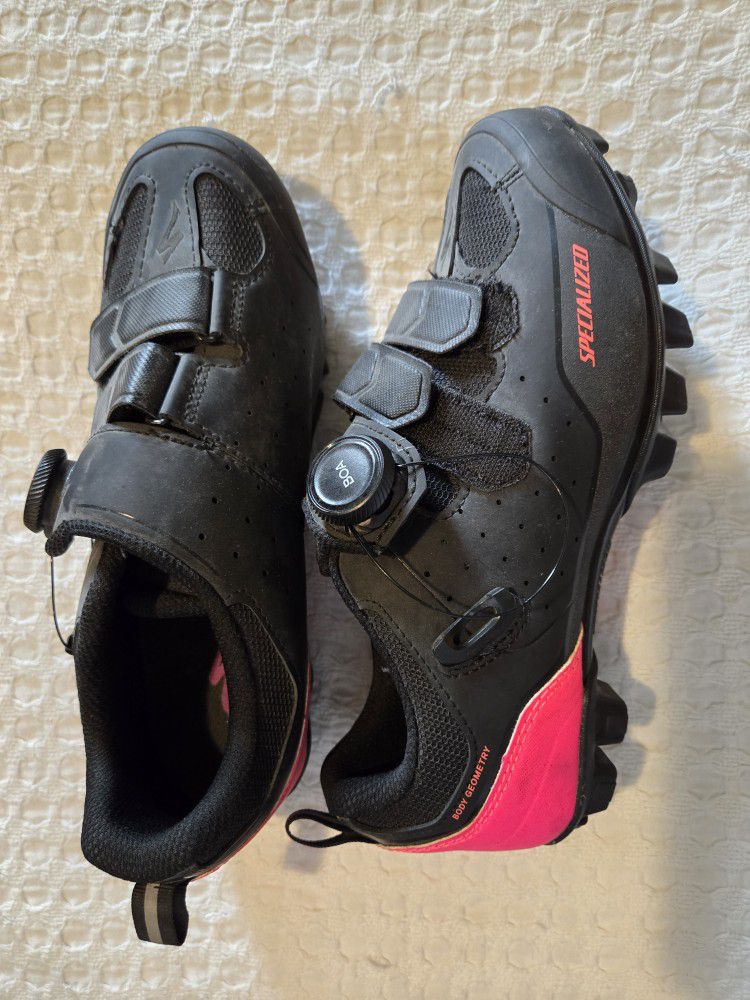 Specialized Body Geometry COMP MTB bicycle SHOES 38 Black/Acid Lava

