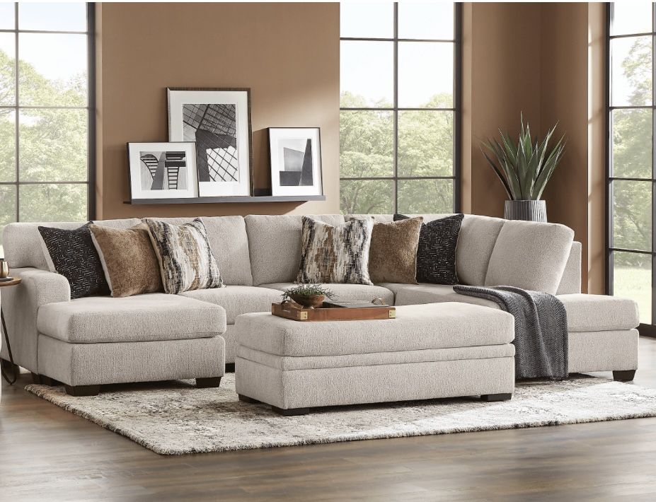 U Shaped Sectional Beige