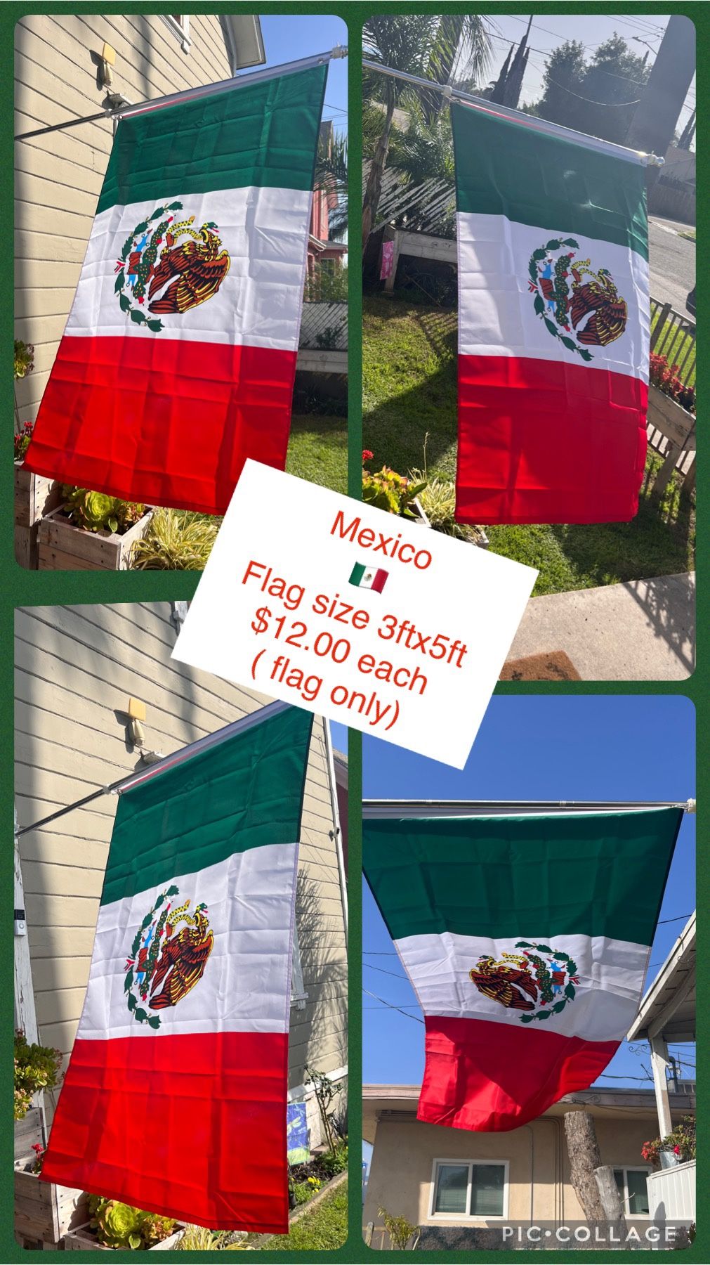 Mexico Flag Size 3ftx5ft 