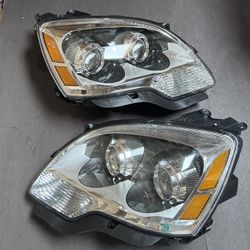 Pair 2007-2012 GMC Acadia Projector Headlights Headlamps Assembly Left Right Set