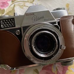 Vintage Old Kodak Retina Reflex With Leather Cover Bag 