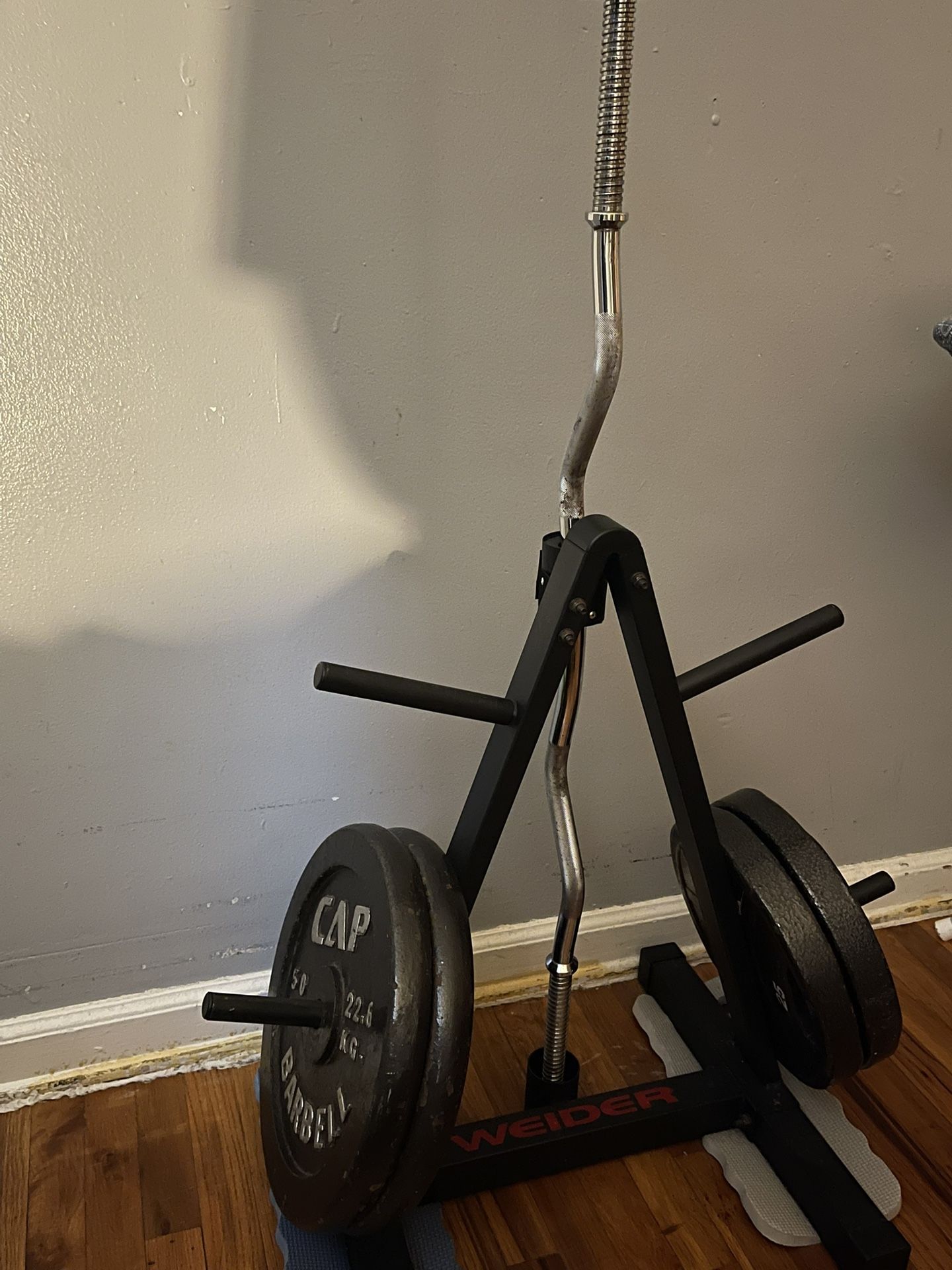 Weights , Ez Curl Bar & Rack