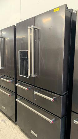 Kitchen Aid 5 Door Fridge In Dark Stainless