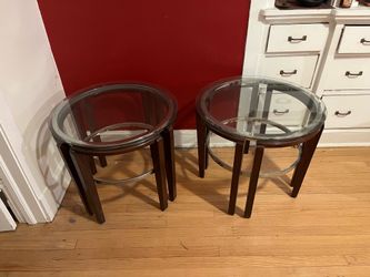 Glass top tables