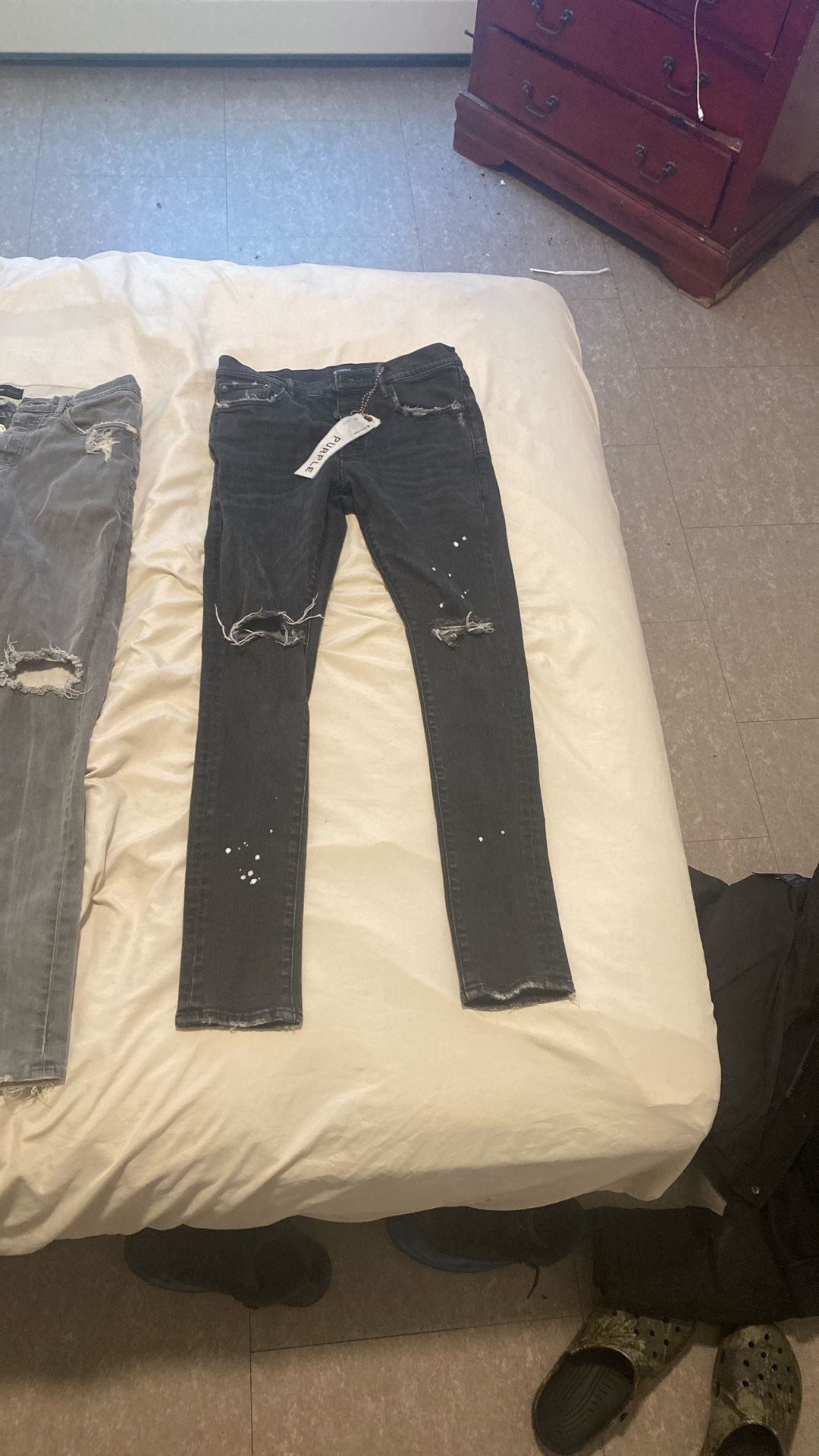 Two Pair Of Purple Jeans