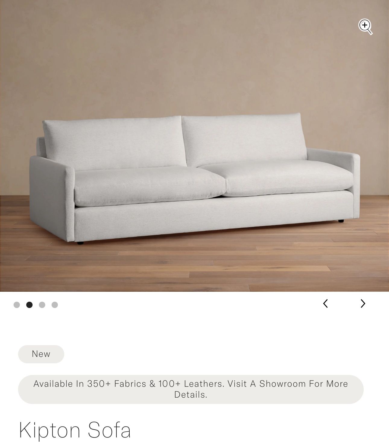 Arhaus Kimpton Sofa Brand New Nomad Snow