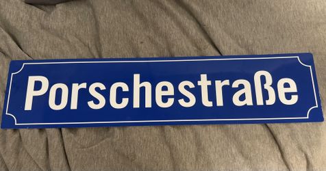“PORSCHESTRAßE" Street Sign