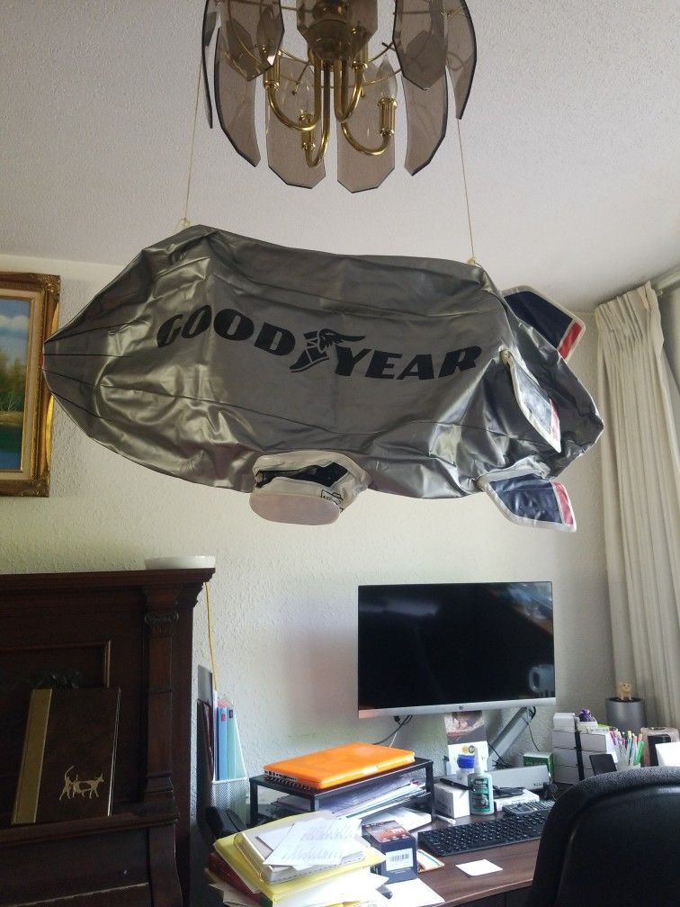 Inflatable  Plastic  GOOD YEAR BLIMP Blow Up  Hang Up Collectible  Toy