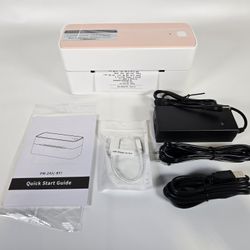 ASprink Bluetooth Thermal Label Printer - 241BT Wireless Shipping Label Printer for Small Business & Packages, Pink Thermal Label Printer Shipping Lab