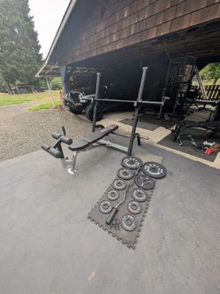 Weight bench & weights!