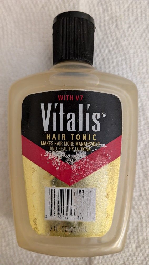 Rare Original Vitalis Hair Tonic 7 Oz With V7. Makes Hair More Manageable And Healthy Looking. Found This In The Back Of The Closet. East/West