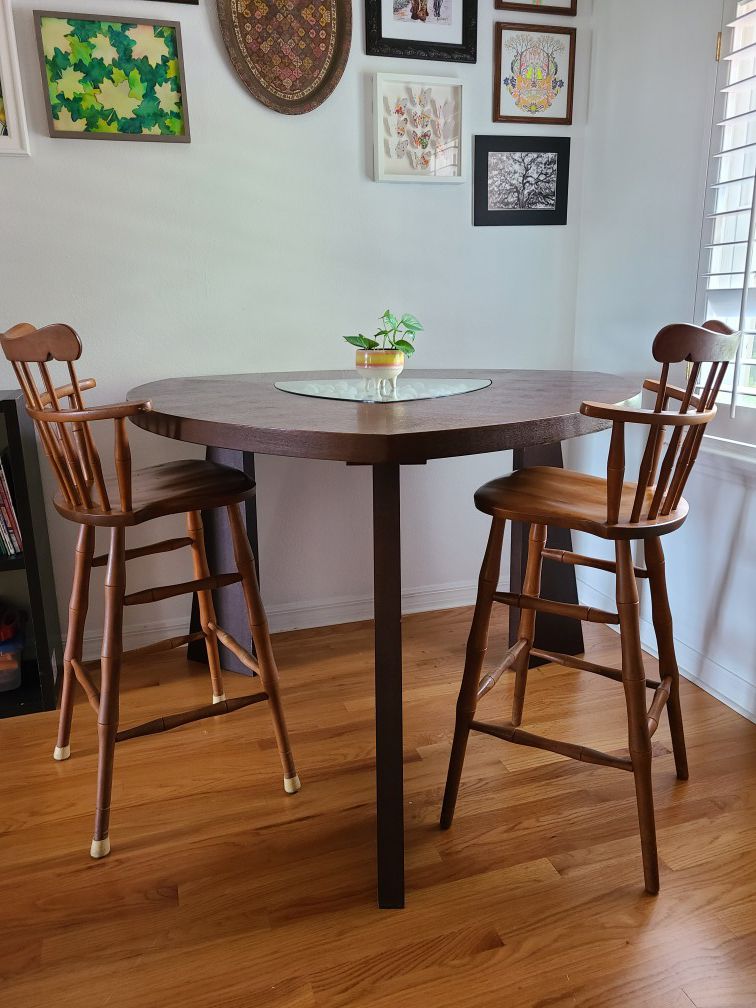 Triangle pub dining table/ breakfast nook table