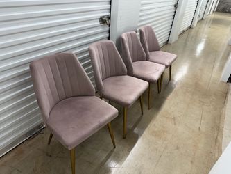 Pink Velvet Dining Chairs