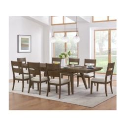 9 Piece Dining Set Dark Brown