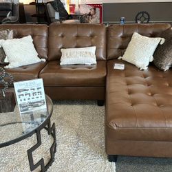 <OM>🎈Only $39 initial then take it home🏠 Brand New Baskove Leather 2 Piece Sectional
