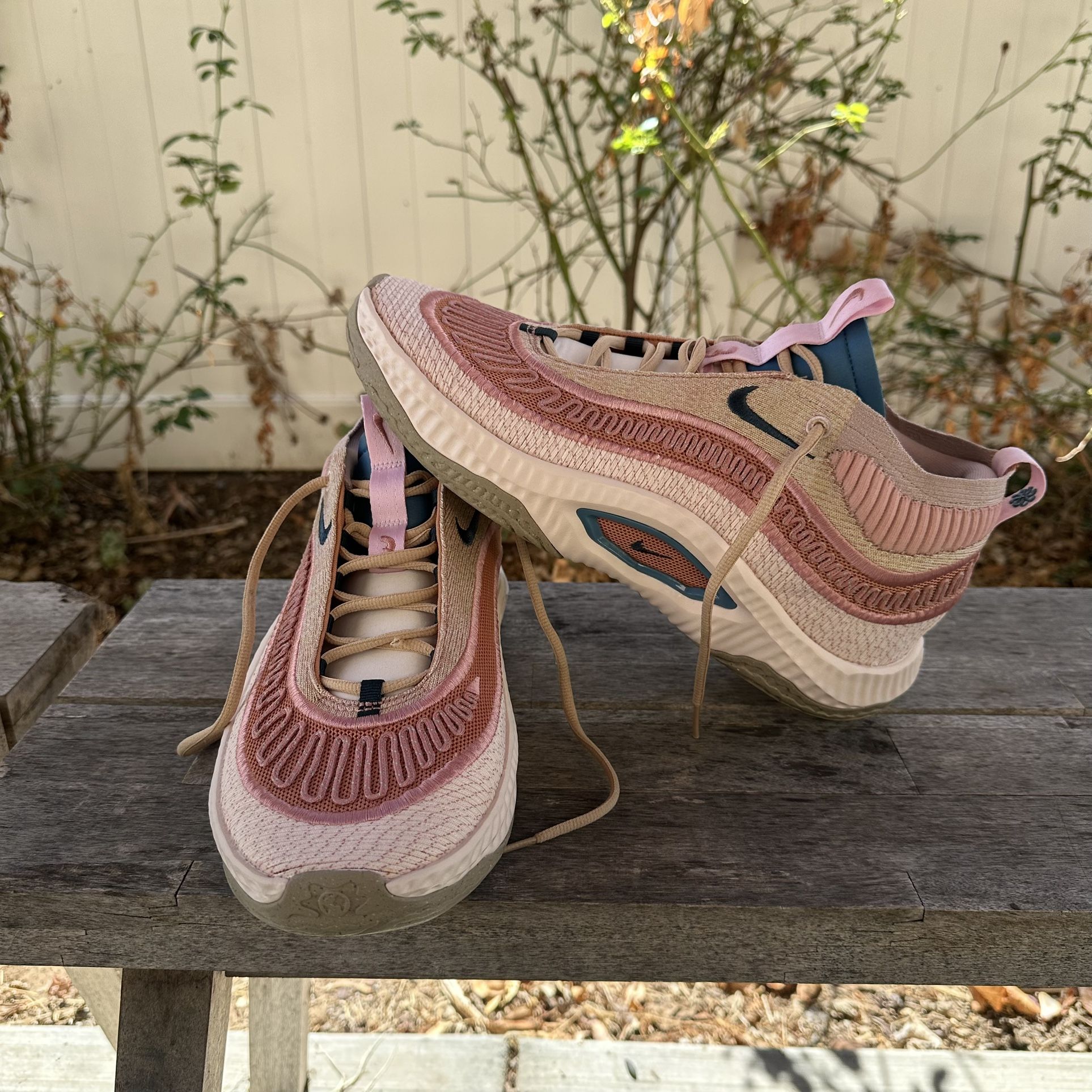 Nike Cosmic Unity 3 basketball shoes pink and beige
