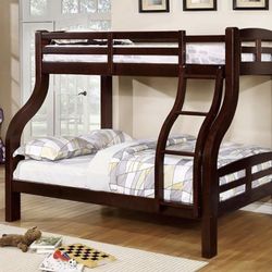 Stylish Twin Over Full Espresso Bunk Beds CM-BK618EX