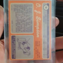 OJ Simpson rookie football card -- $801.00
