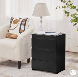 3-Drawer Nightstand with Charging Station