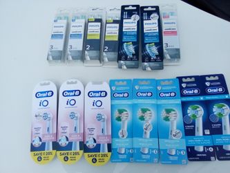 Sonicare and oral b electric toothbrush heads