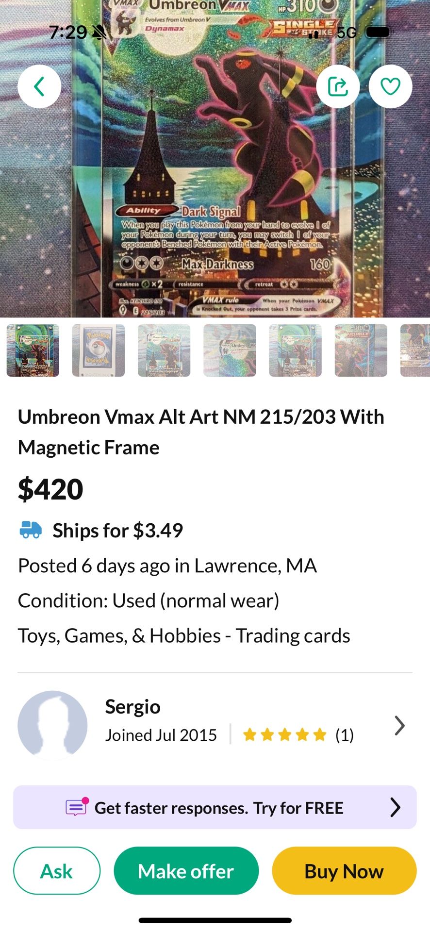 Umbreon Vmax ***Do Not Buy From Sergio***