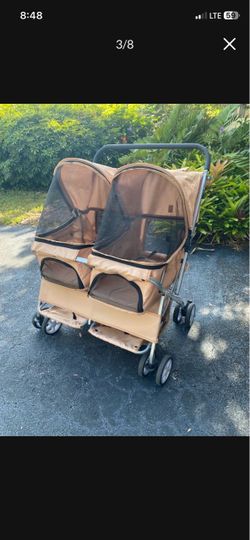 Brand New! Foldable Double Pet Stroller