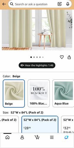 Brand new Window Curtains (Beige, Set of 2)