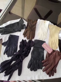 See 10 pictures  womans very small vintage and new gloves  $5 each