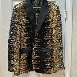 Empire Men's Sequin Christmas New Year Blazer Suit Jacket . TAGLIA ITALIA 40R