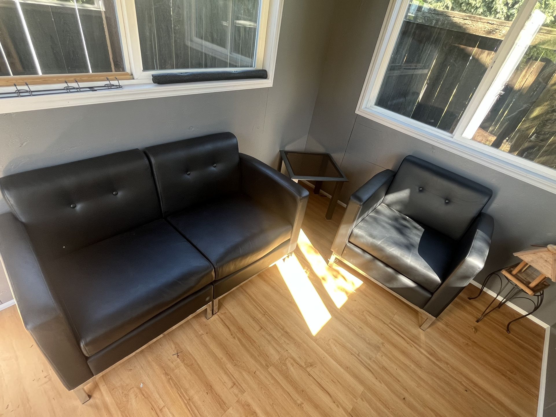 Modern Contemporary Loveseat & Chair