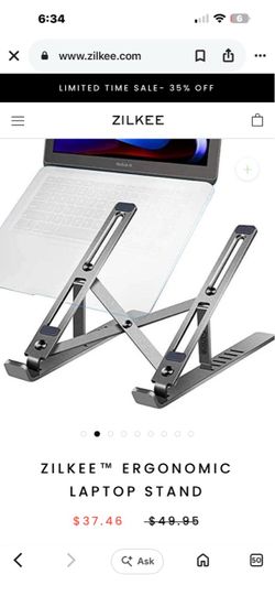 Zilkee Ergonomic Foldable Laptop Stand