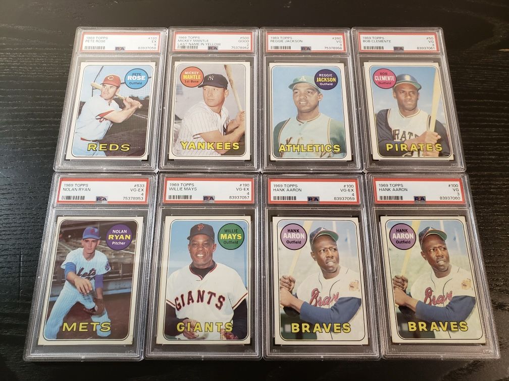 1969 Topps Baseball Cards PSA Graded
