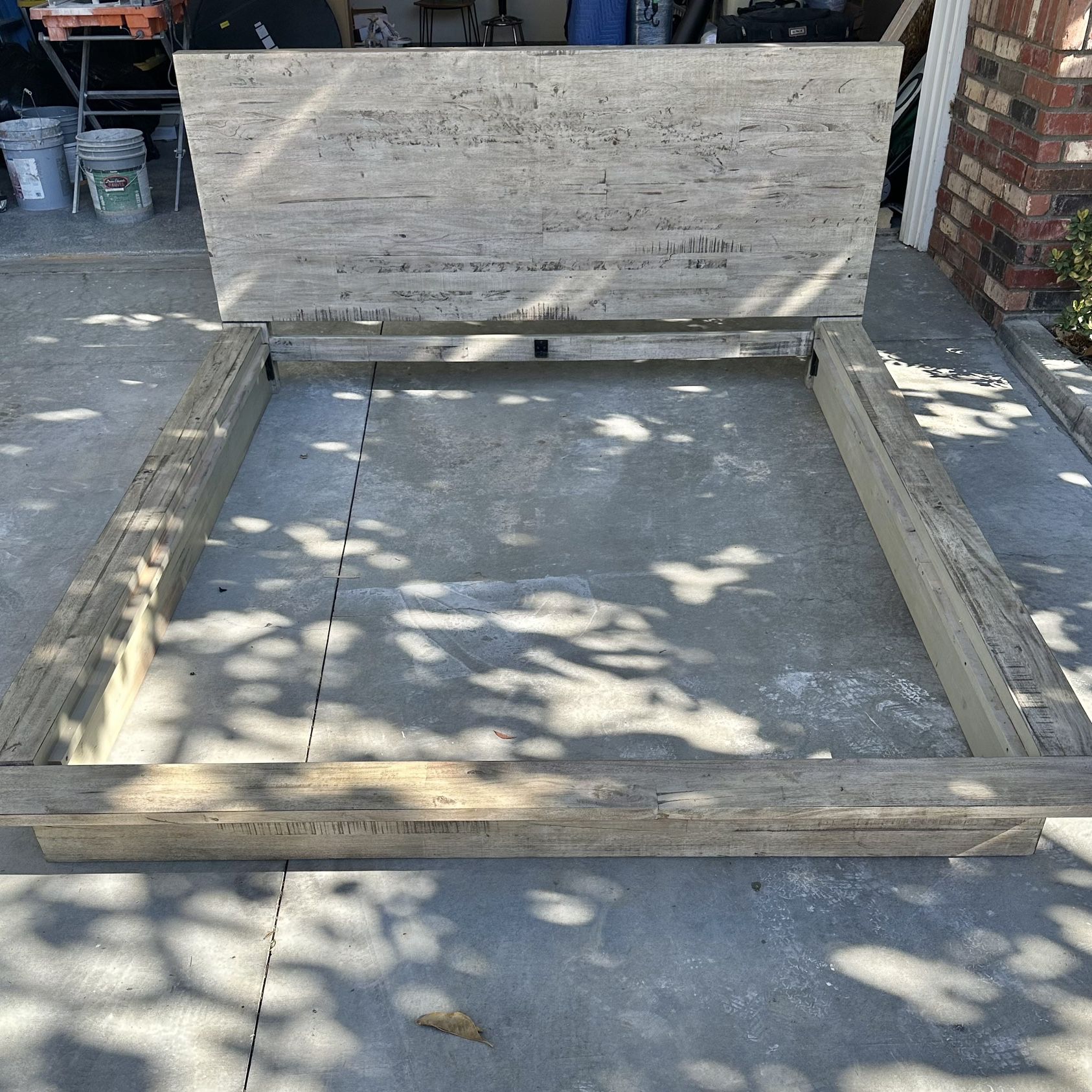 California King All Wood Bed Frame