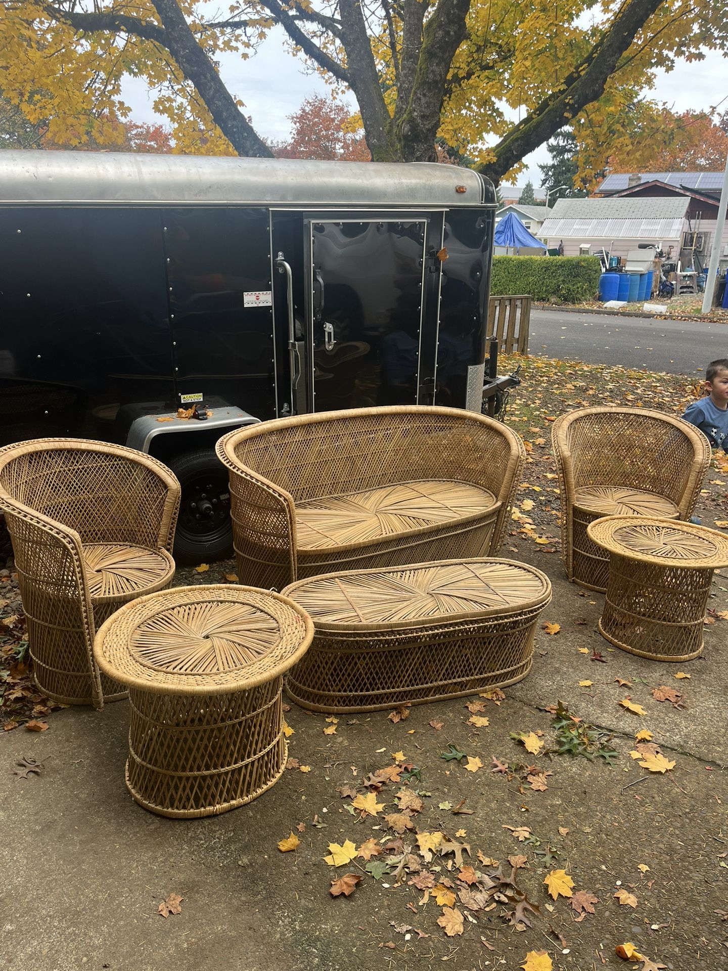 Vintage Rattan Furniture Set