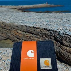 Blue Corduroy Bifold Carhartt Wallet 3 Card Slot ,Snap Coin Pocket,Bill Slot