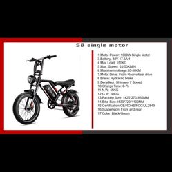 E-bike Brand New With Fast Charge And Mountain E Bike 7 Speeds 