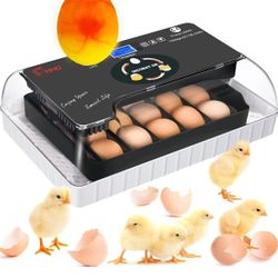 20-49 Eggs Chicken Incubator for Hatching Eggs with Automatic Egg Turning and Humidity Control, Egg Hatching Incubator with LED Egg Candler, Adjustabl