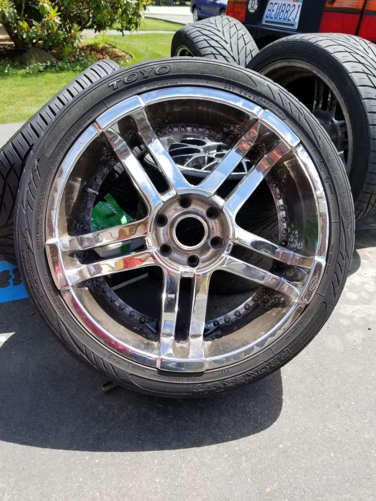22in rims with tires