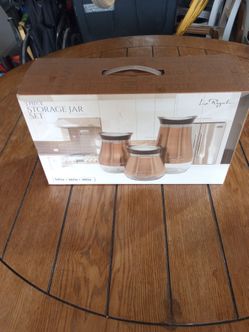 3-piece storage jar set 54 Oz 36 Oz 30 Oz jars