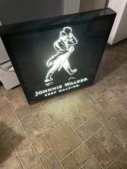 Lighted Johnny Walker Sign Acrylic Large Sign